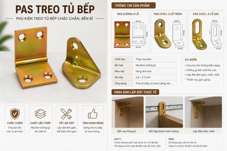 Pát Treo Tủ Bếp Chắc Chắn, Bền Đẹp, Giá Tốt